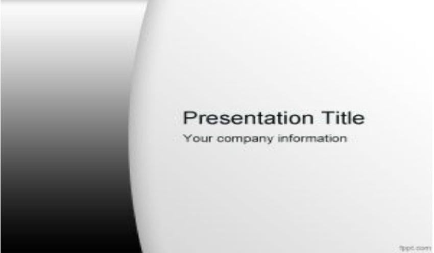 Black &amp; White PowerPoint Templated w/ Simple PPT Backgrounds